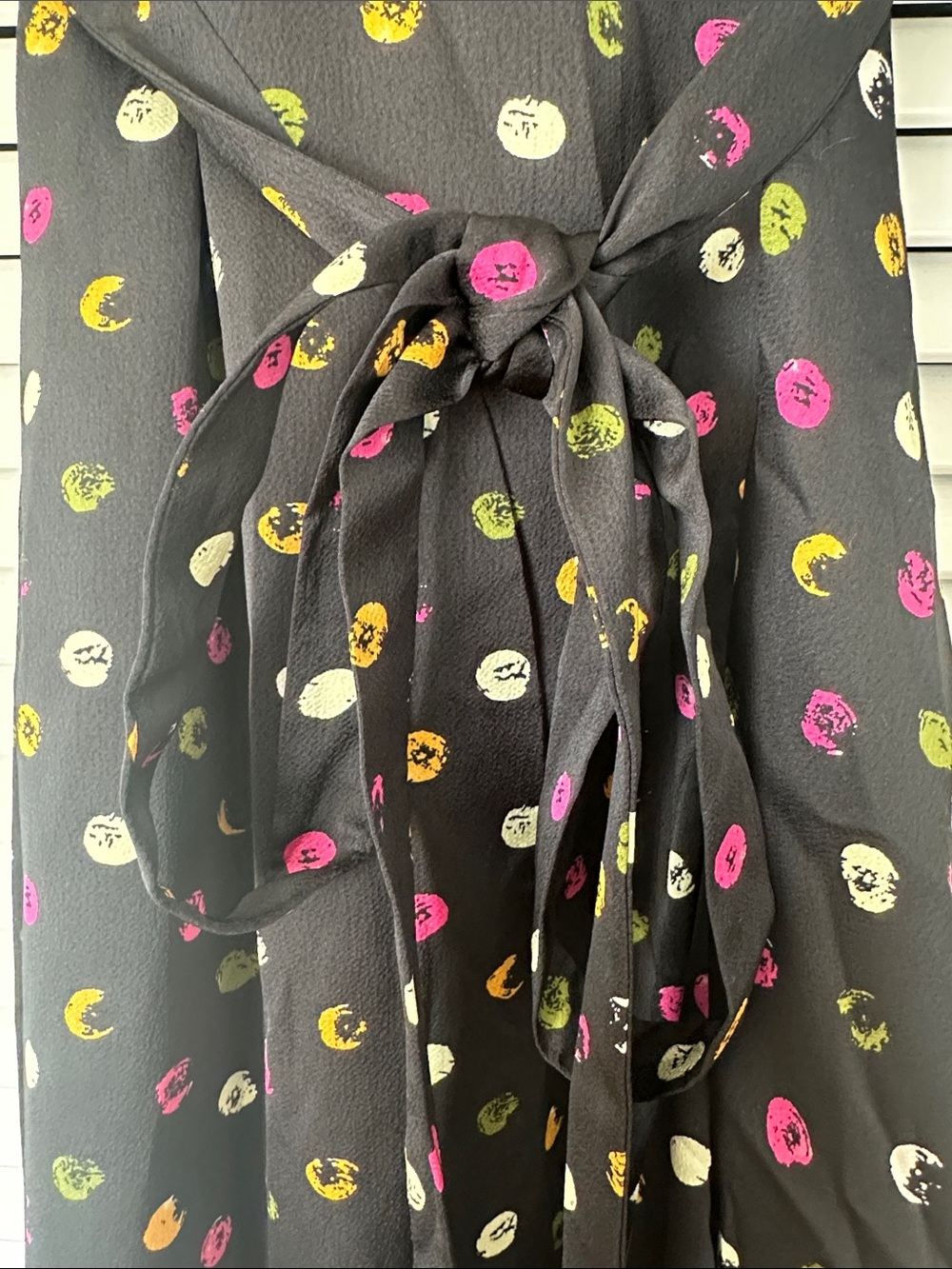 Sam Edelman Stamped Dot Paisley Wrap Dress (NWT) - Picture 4 of 4